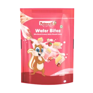 Bite Sized Creamy Wafer Biscuit Cubes - 120gm (Strawberry)