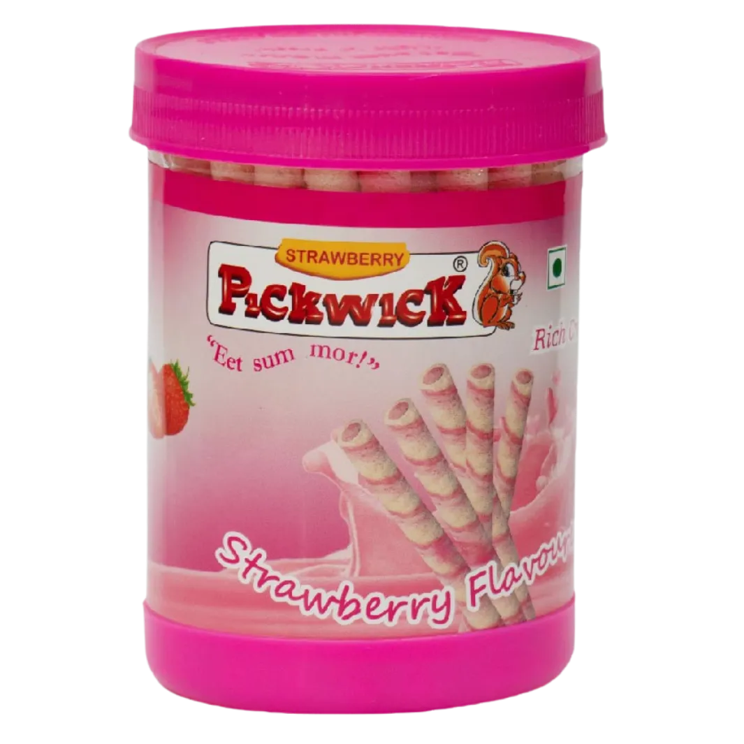 Strawberry Wafer Rolls 300gms Jar