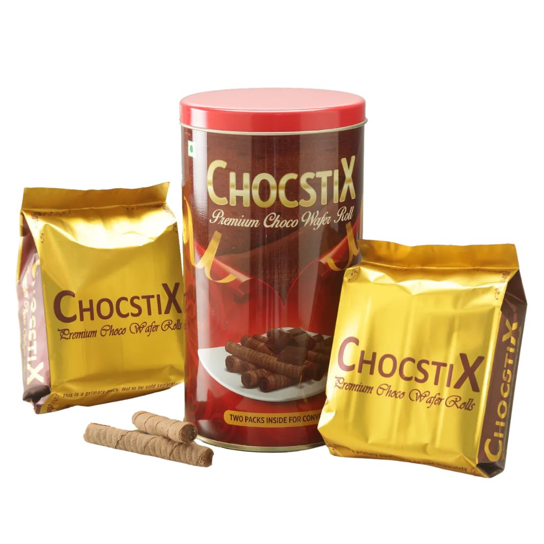 Chocstix Wafer Roll, Premium Chocolate Flavoured 300gm Tin