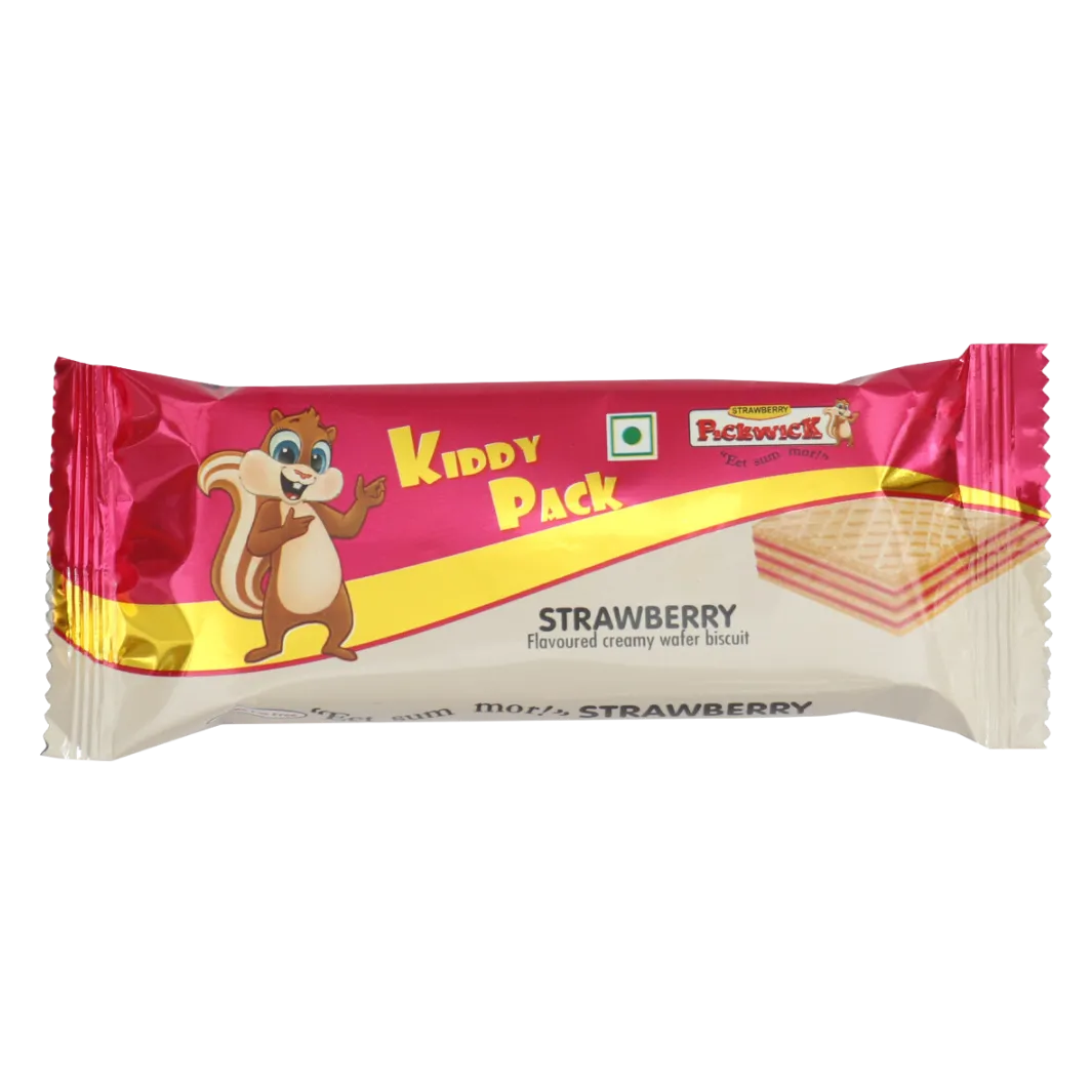 Kiddy Pack Strawberry Flavored Wafer Biscuits (18pcs x 22gm)