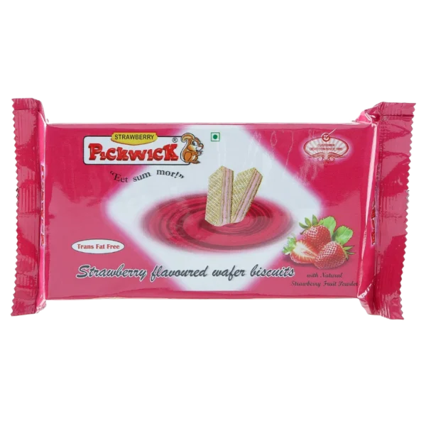 Strawberry Flavoured Wafer Biscuits - 60gms