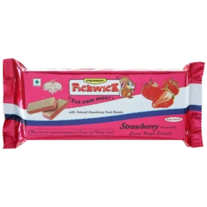 Strawberry Flavoured Wafer Biscuits - 100gms