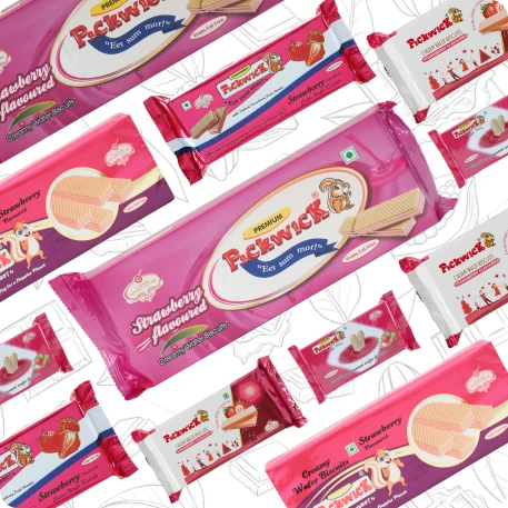 Strawberry Flavoured Wafer Biscuits