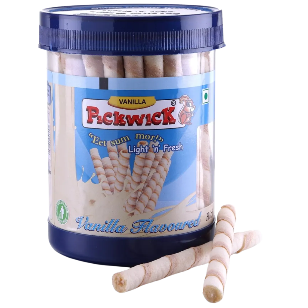 Vanilla Wafer Rolls 300gms Jar